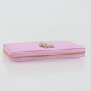 GUCCI GG Marmont Bosco Zip Around Long Wallet Leather Pink 499337 Auth BA15038V-6
