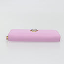 GUCCI GG Marmont Bosco Zip Around Long Wallet Leather Pink 499337 Auth BA15038V-7