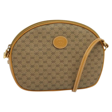 GUCCI Micro GG Supreme Shoulder Bag PVC Brown Gold 007 084 0094 Auth BA1504