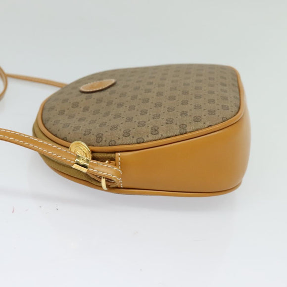 GUCCI Micro GG Supreme Shoulder Bag PVC Brown Gold 007 084 0094 Auth BA1504
