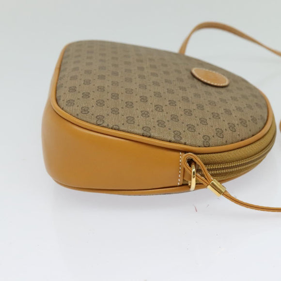 GUCCI Micro GG Supreme Shoulder Bag PVC Brown Gold 007 084 0094 Auth BA1504