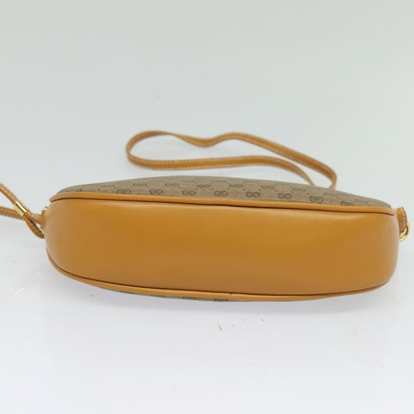 GUCCI Micro GG Supreme Shoulder Bag PVC Brown Gold 007 084 0094 Auth BA1504