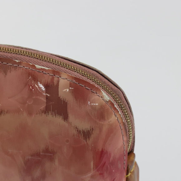 LOUIS VUITTON Monogram Vernis Ikat Flower Pochette Cosmetic M90046 Auth BA15040