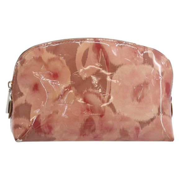 LOUIS VUITTON Monogram Vernis Ikat Flower Pochette Cosmetic M90046 Auth BA15040