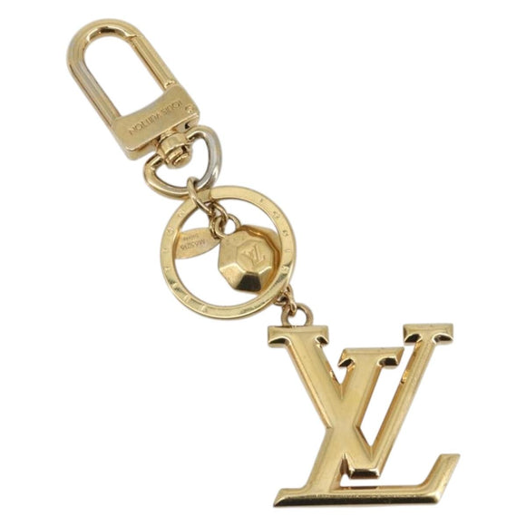 LOUIS VUITTON LV Facet Key Holder metal Gold Tone M65216 LV Auth BA15041A