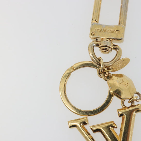 LOUIS VUITTON LV Facet Key Holder metal Gold Tone M65216 LV Auth BA15041A