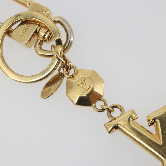 LOUIS VUITTON LV Facet Key Holder metal Gold Tone M65216 LV Auth BA15041A