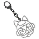 CHANEL Cat Robot Key Holder Metal Black CC Auth BA15043M-1