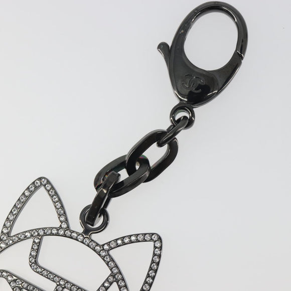 CHANEL Cat Robot Key Holder Metal Black CC Auth BA15043M