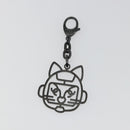 CHANEL Cat Robot Key Holder Metal Black CC Auth BA15043M-6