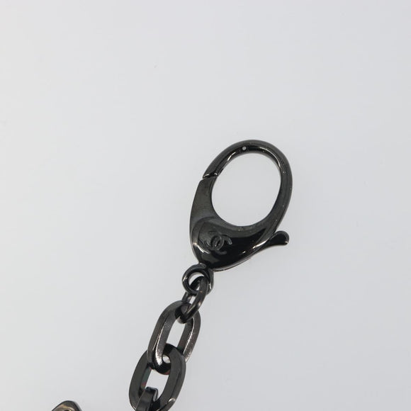 CHANEL Cat Robot Key Holder Metal Black CC Auth BA15043M
