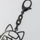 CHANEL Cat Robot Key Holder Metal Black CC Auth BA15043M-8