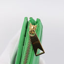 BOTTEGA VENETA MAXI INTRECCIATO Bifold Wallet Leather Green Gold Auth BA15047-8