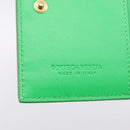 BOTTEGA VENETA MAXI INTRECCIATO Bifold Wallet Leather Green Gold Auth BA15047-17