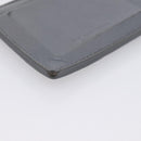 BOTTEGA VENETA MAXI INTRECCIATO Coin Purse Leather Gray Gold Tone Auth BA15048-16