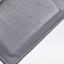 BOTTEGA VENETA MAXI INTRECCIATO Coin Purse Leather Gray Gold Tone Auth BA15048-8