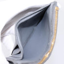 BOTTEGA VENETA MAXI INTRECCIATO Coin Purse Leather Gray Gold Tone Auth BA15048-17