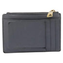 BOTTEGA VENETA MAXI INTRECCIATO Coin Purse Leather Gray Gold Tone Auth BA15048-2