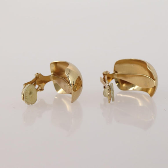 Christian Dior Cuffs Earring Metal 3 Set Gold Tone Auth BA15051