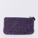BOTTEGA VENETA INTRECCIATO Glasses Case Coin Purse Leather 2 Set Auth BA15053-10