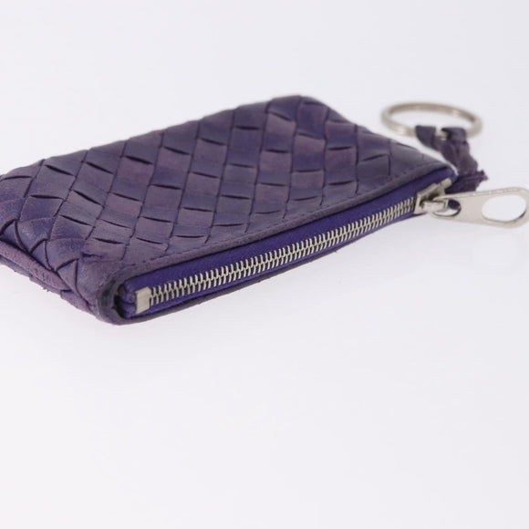 BOTTEGA VENETA INTRECCIATO Glasses Case Coin Purse Leather 2 Set Auth BA15053