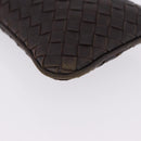 BOTTEGA VENETA INTRECCIATO Glasses Case Coin Purse Leather 2 Set Auth BA15053-7