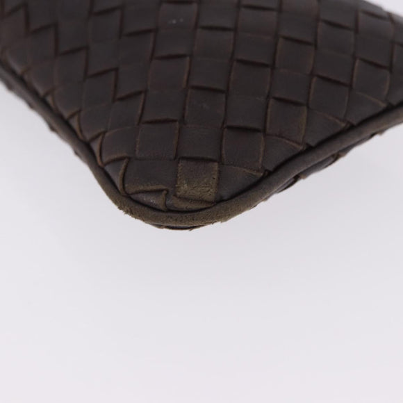 BOTTEGA VENETA INTRECCIATO Glasses Case Coin Purse Leather 2 Set Auth BA15053