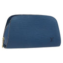 LOUIS VUITTON Epi Dauphine PM Pouch Blue M48445 LV Auth BA15054-1