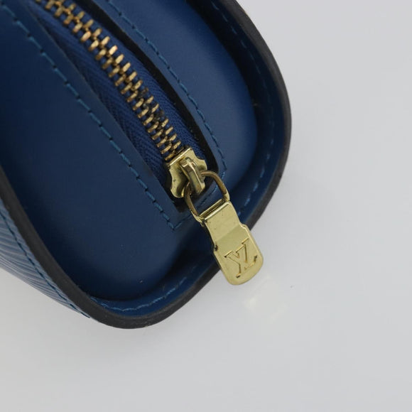 LOUIS VUITTON Epi Dauphine PM Pouch Blue M48445 LV Auth BA15054