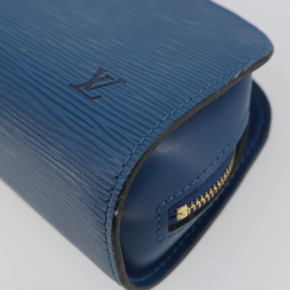 LOUIS VUITTON Epi Dauphine PM Pouch Blue M48445 LV Auth BA15054
