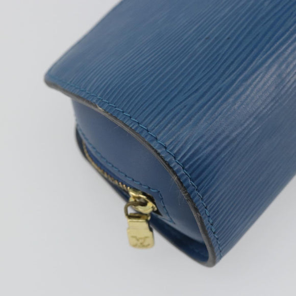 LOUIS VUITTON Epi Dauphine PM Pouch Blue M48445 LV Auth BA15054