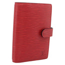 LOUIS VUITTON Epi Agenda PM Day Planner Cover Red R20057 LV Auth BA15055-1