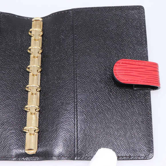 LOUIS VUITTON Epi Agenda PM Day Planner Cover Red R20057 LV Auth BA15055