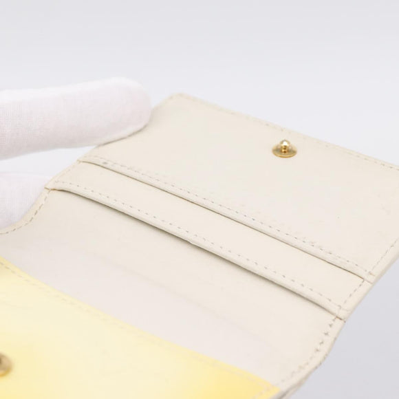 LOUIS VUITTON Monogram Vernis Ludlow Coin Purse Perle M91357 LV Auth BA15057