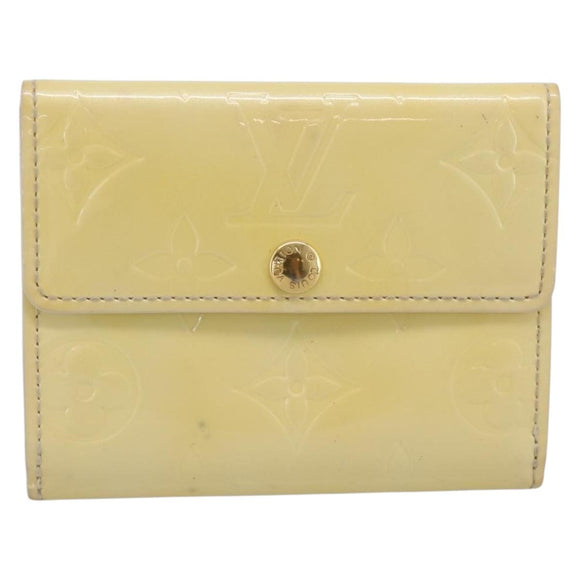 LOUIS VUITTON Monogram Vernis Ludlow Coin Purse Perle M91357 LV Auth BA15057