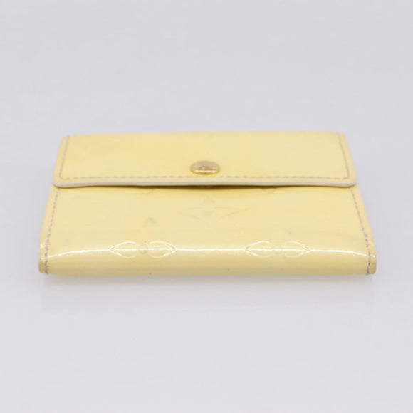 LOUIS VUITTON Monogram Vernis Ludlow Coin Purse Perle M91357 LV Auth BA15057