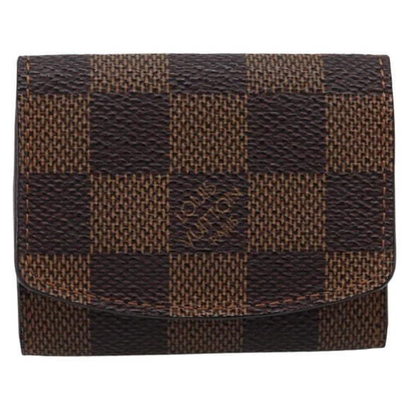 LOUIS VUITTON Damier Ebene Bouton de Manchette Case Cuff Case LV Auth BA15058