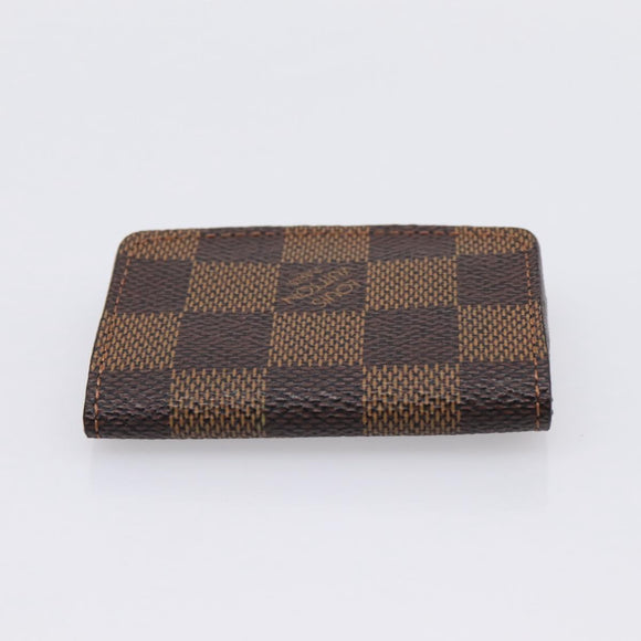 LOUIS VUITTON Damier Ebene Bouton de Manchette Case Cuff Case LV Auth BA15058