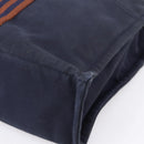 HERMES Fourre Tout MM Hand Bag Cotton Navy Silver Auth BA15062-9