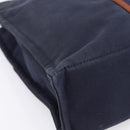 HERMES Fourre Tout MM Hand Bag Cotton Navy Silver Auth BA15062-14