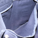 HERMES Fourre Tout MM Hand Bag Cotton Navy Silver Auth BA15062-20
