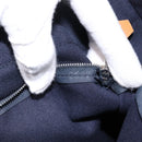 HERMES Fourre Tout MM Hand Bag Cotton Navy Silver Auth BA15062-11