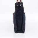 HERMES Fourre Tout MM Hand Bag Cotton Navy Silver Auth BA15062-3