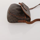 CELINE Macadam Shoulder Bag PVC 3 Set Brown Beige Auth BA15063-18