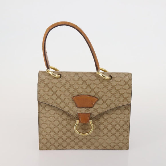 CELINE Macadam Shoulder Bag PVC 3 Set Brown Beige Auth BA15063