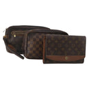 LOUIS VUITTON Monogram Clutch Bag 3 Set LV Auth BA15064-1