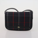BURBERRY Shoulder Bag Hand Bag Canvas Leather 3 Set Navy Beige Auth BA15066-16