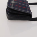BURBERRY Shoulder Bag Hand Bag Canvas Leather 3 Set Navy Beige Auth BA15066-18