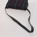 BURBERRY Shoulder Bag Hand Bag Canvas Leather 3 Set Navy Beige Auth BA15066-19