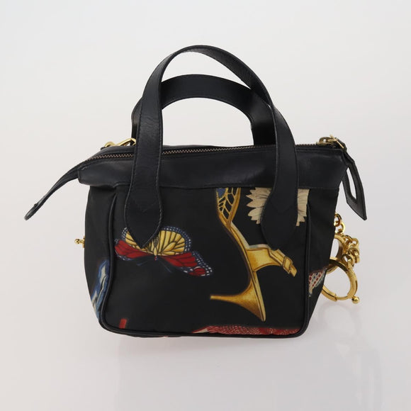 Salvatore Ferragamo Givenchy Hand Bag Canvas Nylon 3 Set Black Auth BA15068